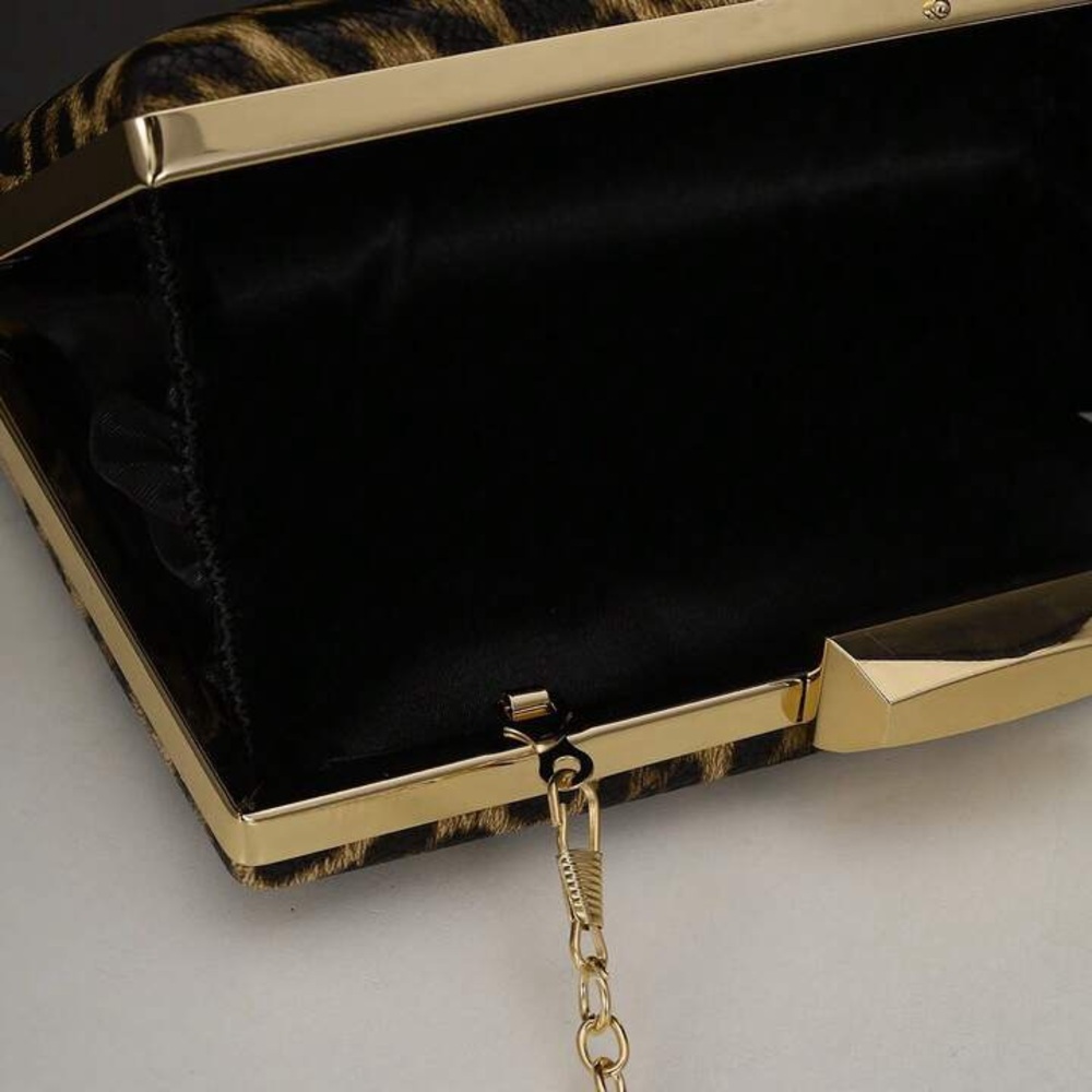 Leopard Print Clutch Bag - Picture 4 of 6